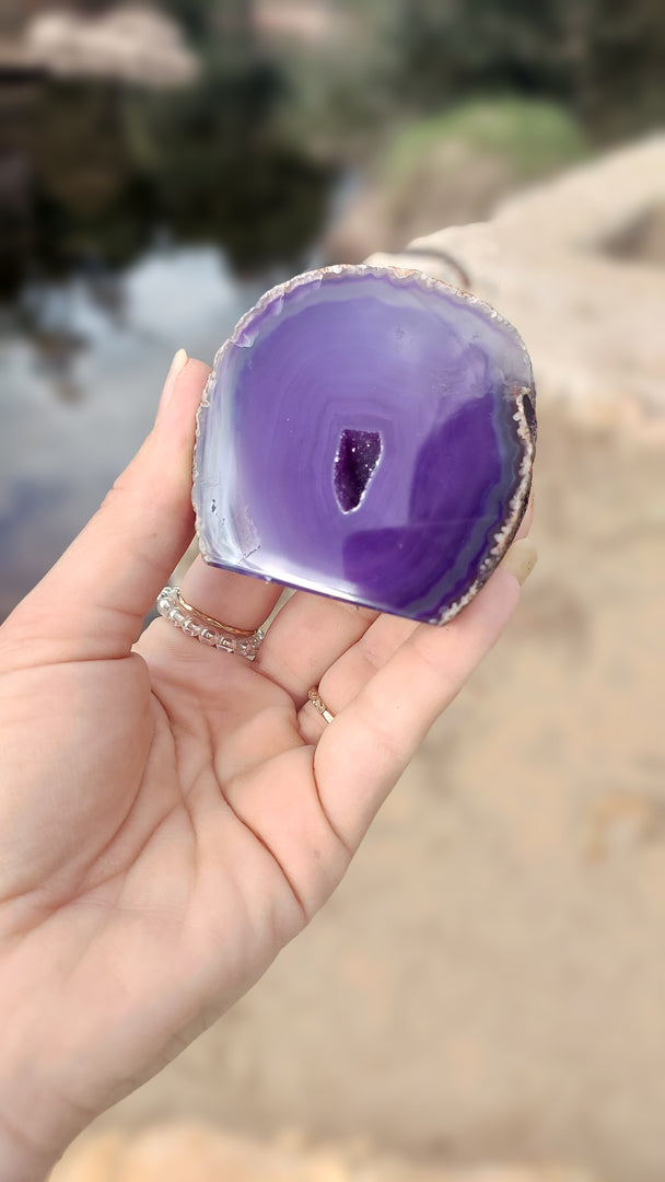 Purple Banded Agate Geode B