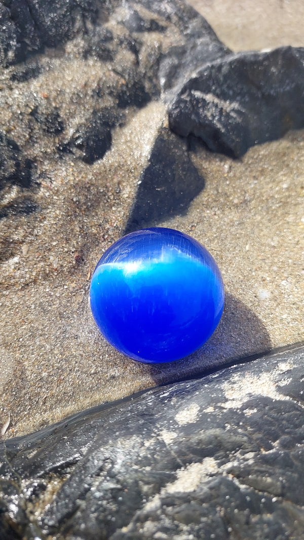 Blue Cats Eye Sphere