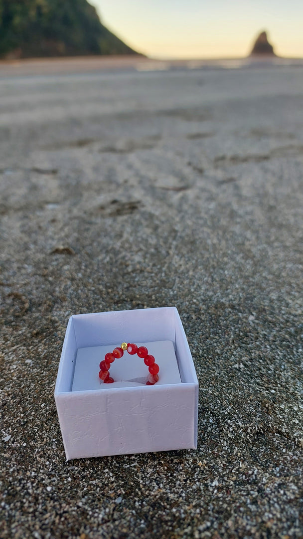 Carnelian Beaded Ring