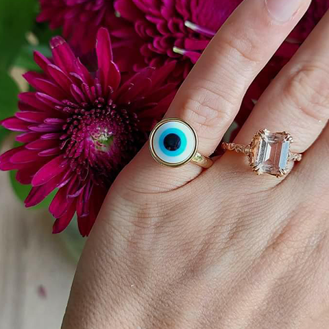 Evil eye rings